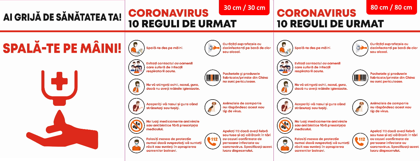 Print Panou de Informare si Preventie Coronavirus